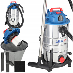 Odkurzacz Bezworkowy Sucho Mokro 1400W 30L stal Gniazdo