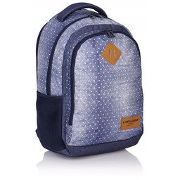 Astra Plecak szkolny młodzieżowy dżinsowy w kropki Head