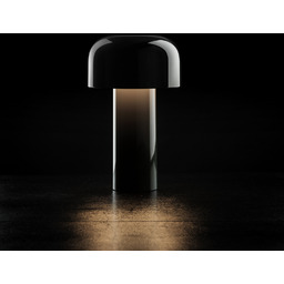 Zewnętrzna Lampa FLOS, Bellhop, ściemnialny, czarny, salon, tworzywo