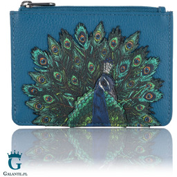 Skórzana bilonówka Pawie Pióra Yoshi Y1321