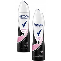 Rexona Invisible Pure, Antyperspirant W Aerozolu, 2x150ml