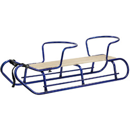 Sanki SONIA metalowe dwuosobowe z oparciami - grantowe