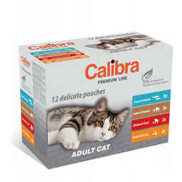 CALIBRA Cat Premium Adult Pouches Multipack 12x100g