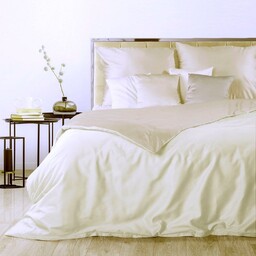 Eurofirany Pościel satynowa 220x200 kremowa beżowa dwustronna Nova