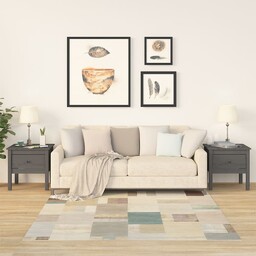 vidaXL Stoliki boczne, 2 szt., szare, 50x50x49 cm,