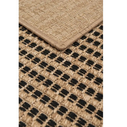 Dywan zewnętrzny Outdoor kratka beżowo-czarny (płaskotkany)