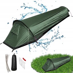 Śpiwór Kempingowy 4 Sezonowy Namiot Ultralekki Turystyczny Zielony