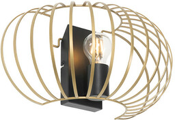 QAZQA Designerska lampa ścienna mosiężna 39 cm -