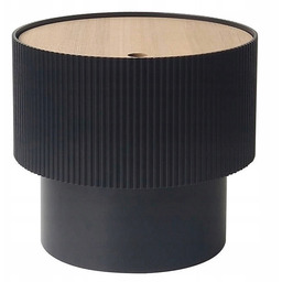 Stolik Kawowy ze schowkiem, okrągły czarny Ø38,5cm