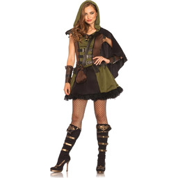 Leg Avenue Kostium Darling Robin Hood (średni, oliwkowy/czarny)