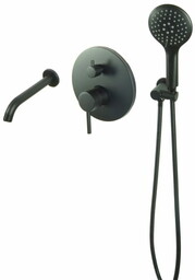 UNO BLACK podtynkowa bateria wannowa CZARNA