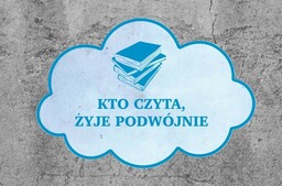 Naklejka na podłogę chmurka: Kto czyta żyje podwójnie