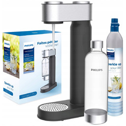 ADD4902BK Saturator do wody Philips, czarny, butelka, nabój
