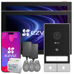 Wideodomofon Wifi Dwurodzinny Ezviz HP7 Kit 2XMONITOR Czytnik