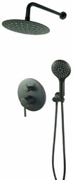 UNO BLACK podtynkowa bateria natryskowa 20 CZARNA