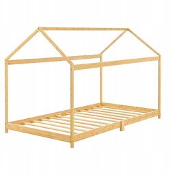 Łóżko Dziecięce domek 90x200 bambusowe Do Pokoju Dziecięcego+