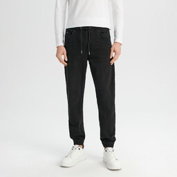 Sinsay - Jeansy jogger fit - Czarny