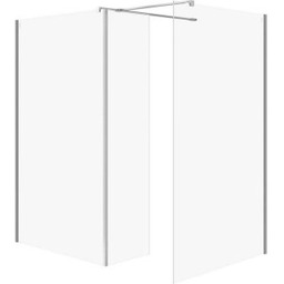 CERSANIT Ścianka prysznicowa walk-in MILLE 100x90x30x200 chrom S601-189