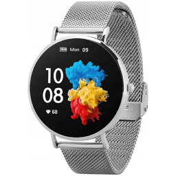 Smartwatch Garett Verona Amoled Bluetooth IP67 srebrno-stalowy