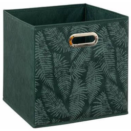 Pudełko do regału 31x31 Herbier zielone składane materiałowe