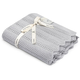 Memi Bambusowy kocyk dla niemowlaka Feather Light grey