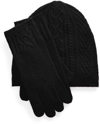 Zestaw czapka, szalik i rękawiczki LAUREN RALPH LAUREN