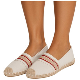 Wsuwane baleriny espadryle białe