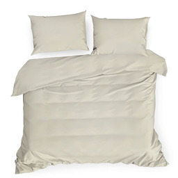 Eurofirany Pościel satynowa 140x200 Nova beżowa jednobarwna