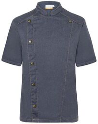 KARLOWSKY Bluza męska kucharska Jeans-Style krótki rękaw czarny