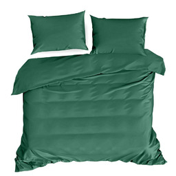 Eurofirany Pościel satynowa 140x200 Nova 3 zielona ciemna
