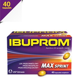 Ibuprom MAX Sprint 400 mg, 40 kapsułek