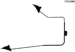MOOSEE lampa ścienna kinkiet RAVEN 2 czarna, dwuramienna