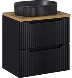 COMAD Zestaw mebli NOVA BLACK szafka z blatem