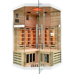 Sauna infrared narożna Nordum Solea 2-osobowa biała