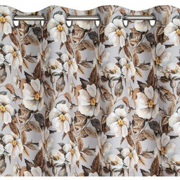 EUROFIRANY Zasłona Simona 140 x 250 cm Beżowo-brązowy