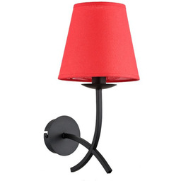 Nowoczesna lampa ścienna MORA RED I czarny śr.