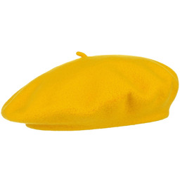 Czapka Baskijska z Kaszmirem by Barascon, żółty, One