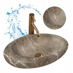 Umywalka Ceramiczna Na blat Roxy 49x31x13,5 cm Beżowa