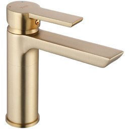 Rea Bateria Umywalkowa REA ARGUS ZŁOTA SZCZOTKOWANA Niska