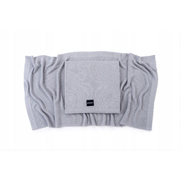 Poofi: lekki kocyk bambusowy jasny szary