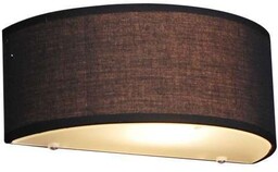 QAZQA Rustykalna lampa ścienna półokrągła czarna - Drum