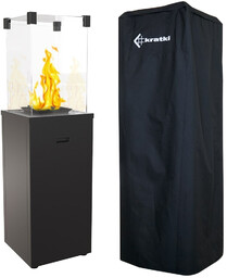 Ogrzewacz gazowy Patio Slim czarny 8,2 kW zestaw