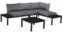 Zestaw 2 x Sofa Narożna Dwuosobowa Stalowa VENTO