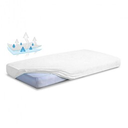 Babymatex Prześcieradło nieprzemakalne 70x140 01 białe frotte