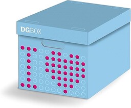 Lavatelli dgbox pojemnik z kartonu, jasnoniebieski/różowy, 44 x