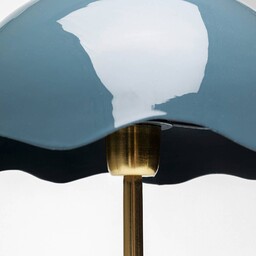 Lampa stołowa KARE Lia, niebieska, stal/marmur, wysokość 50