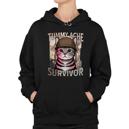 Tummy ache survivor - kot żołnierz - damska