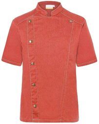 KARLOWSKY Bluza męska kucharska Jeans-Style krótki rękaw czerwony