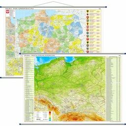 Polska mapa ścienna dwustronna fizyczno-administracyjna, ArtGlob