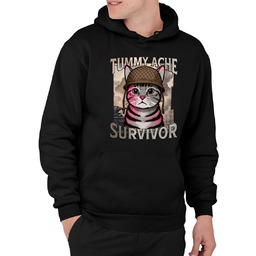 Tummy ache survivor - kot żołnierz - męska